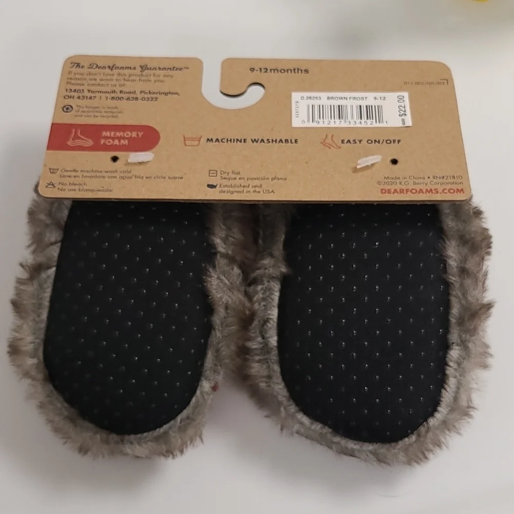 Dearfoams NWT Baby Bear Slippers 9-12 months